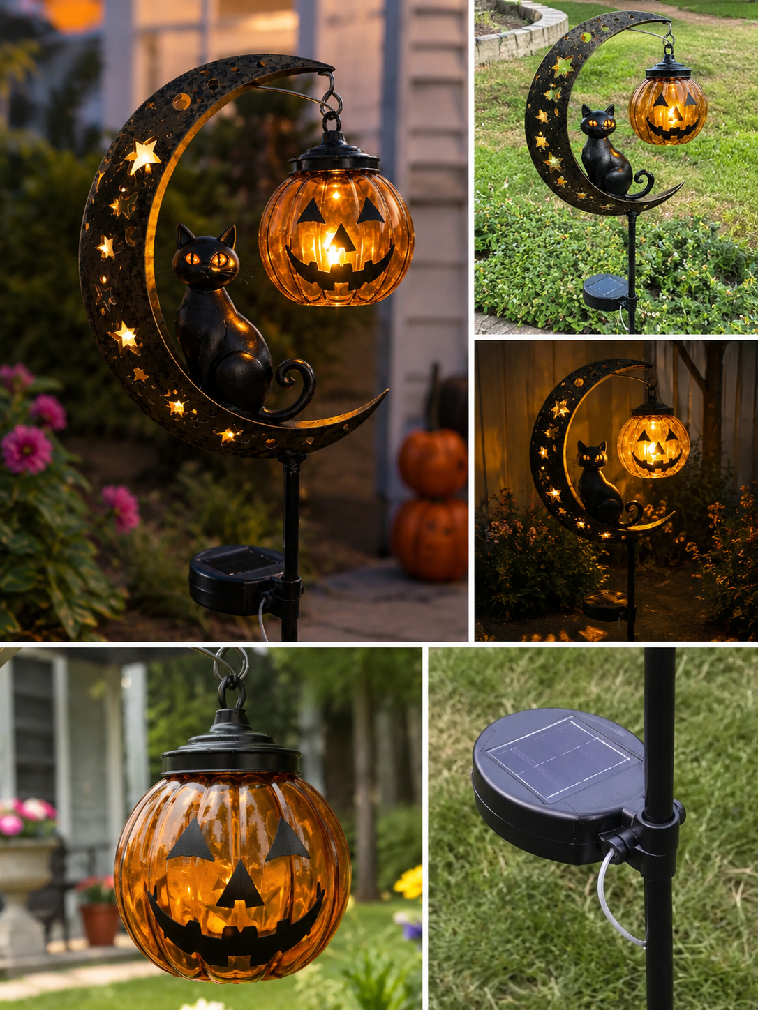 π Halloween Early Bird Sale | 55% OFF Pumpkin Moon Garden Stake Light