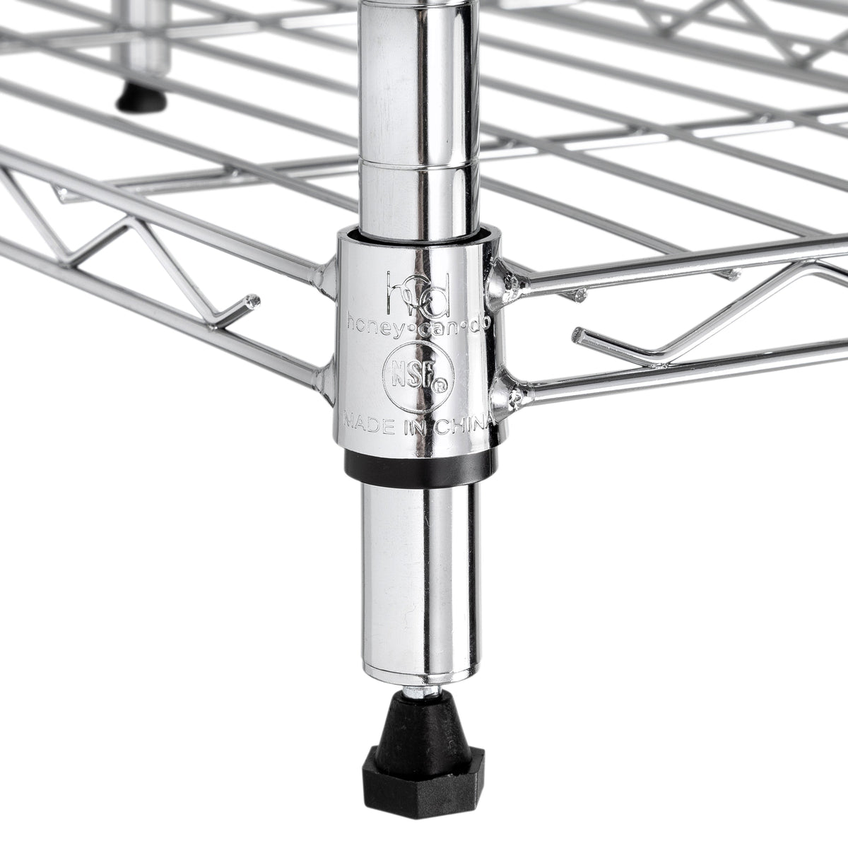 Chrome Steel 6-Tier Compact Corner Shelving Unit