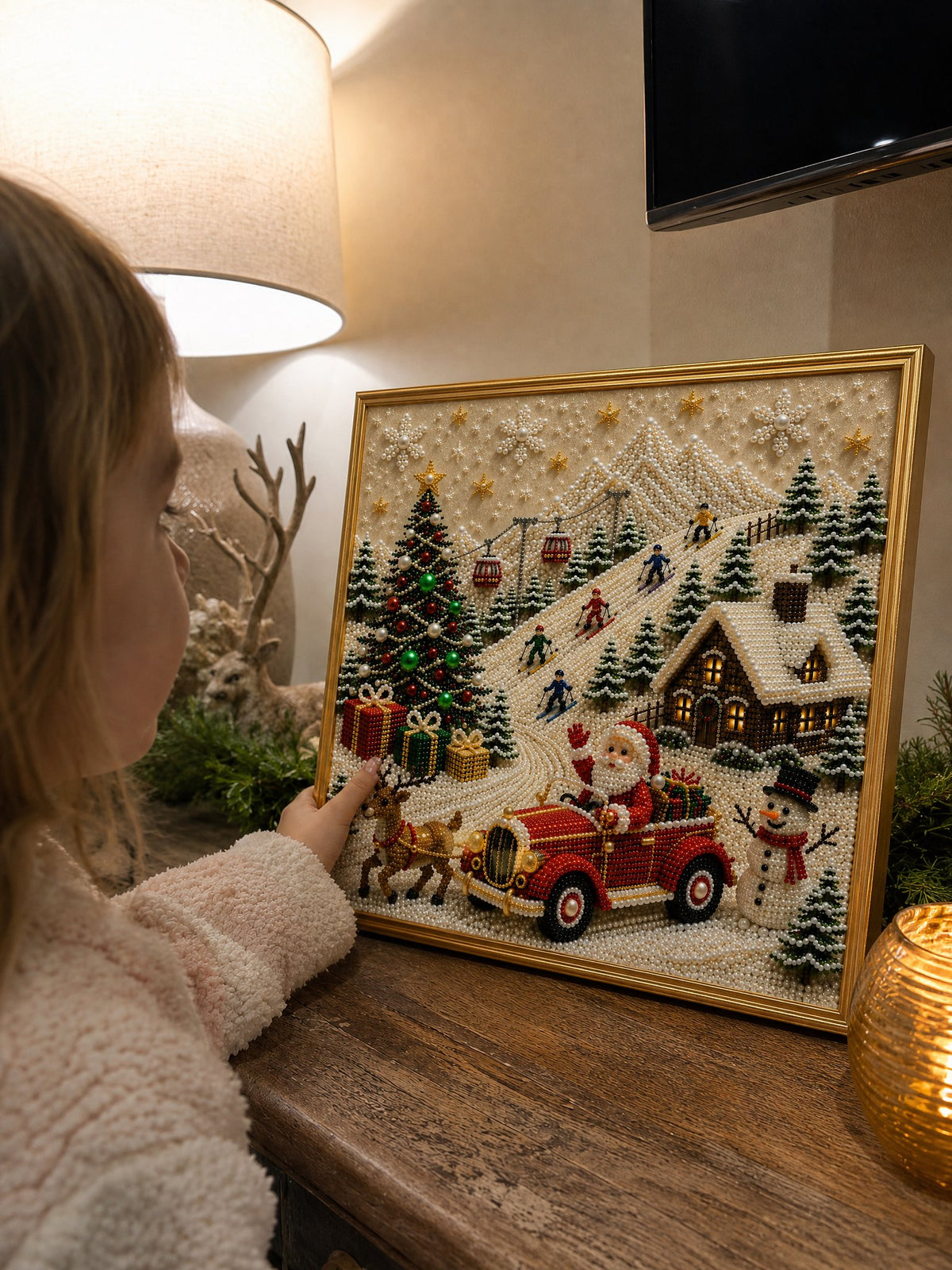 ๐งRelaxing & Beginner-Friendly-๐๐
Premium 3D Pearl Christmas Wall Art Kit