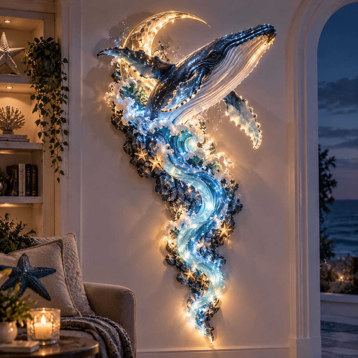 🔥HOT SALE 50% OFF🌊✨ Enchanted Ocean Legends™ Lighted Wall Décor Collection 🐋🧜♀️