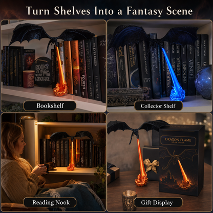 🔥 HOT SALE 🔥🐉Naotstore - Dragon Flame Book Nook