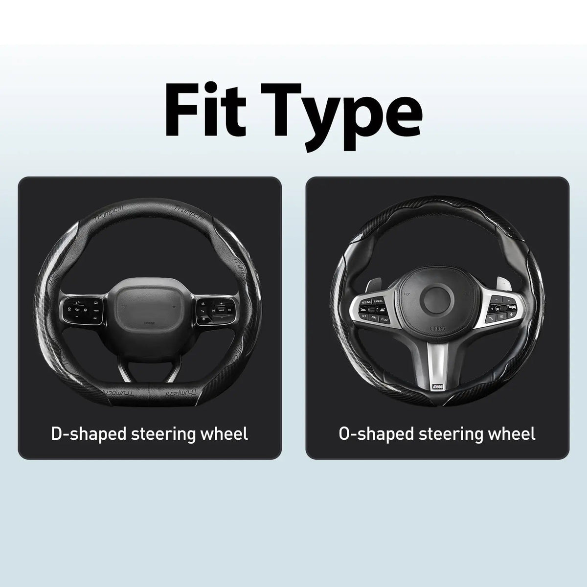 Non-Slip Car Steering Wheel Cover for 15 Inch Wheels
