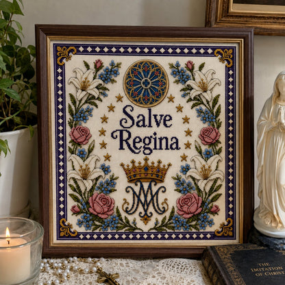 ✝️ Catholic Religious Cross Stitch Embroidery Kit | Vintage Floral Faith Wall Decor with Sacred Catholic Icon Designs 🌹🧵
