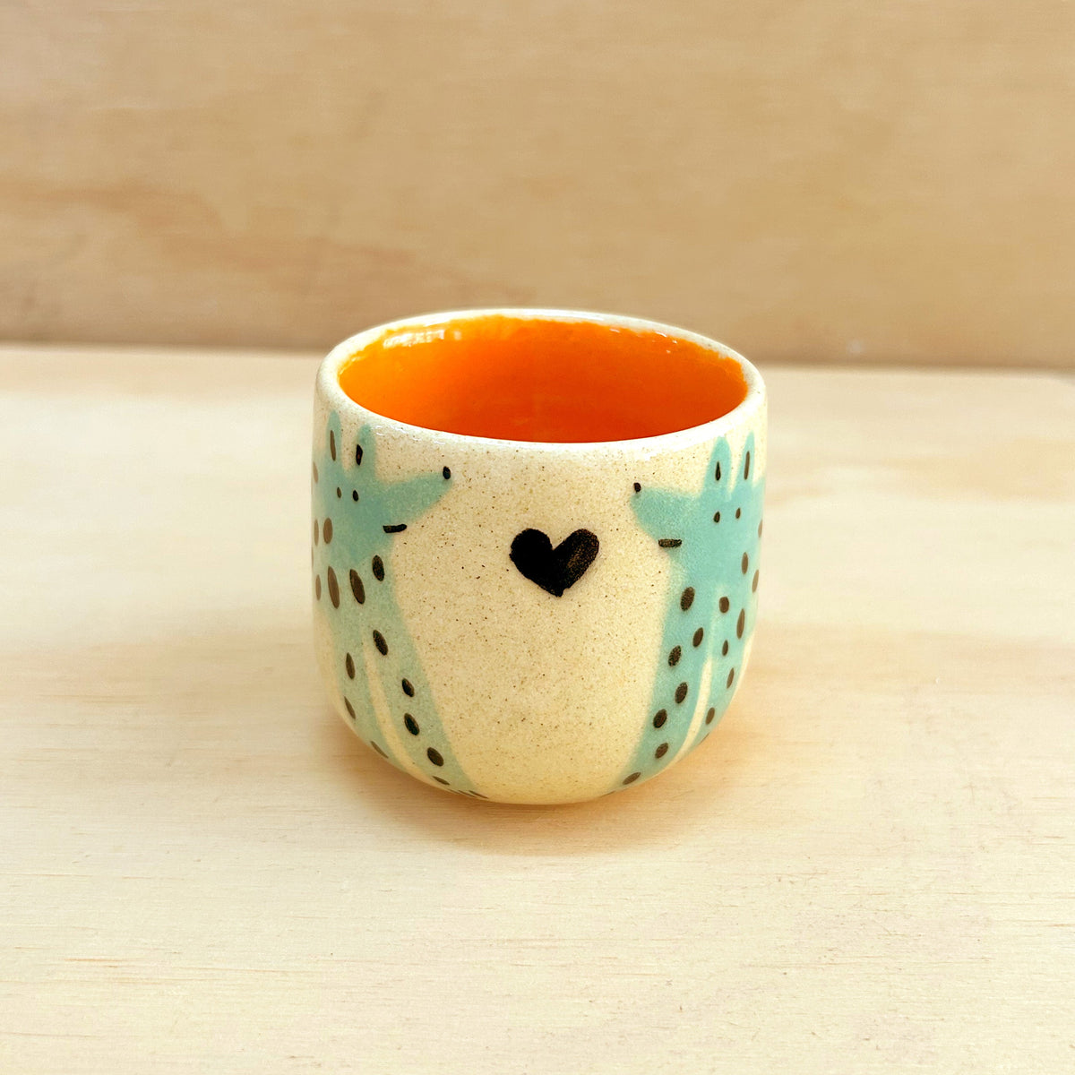 Taza pequeña perro verde