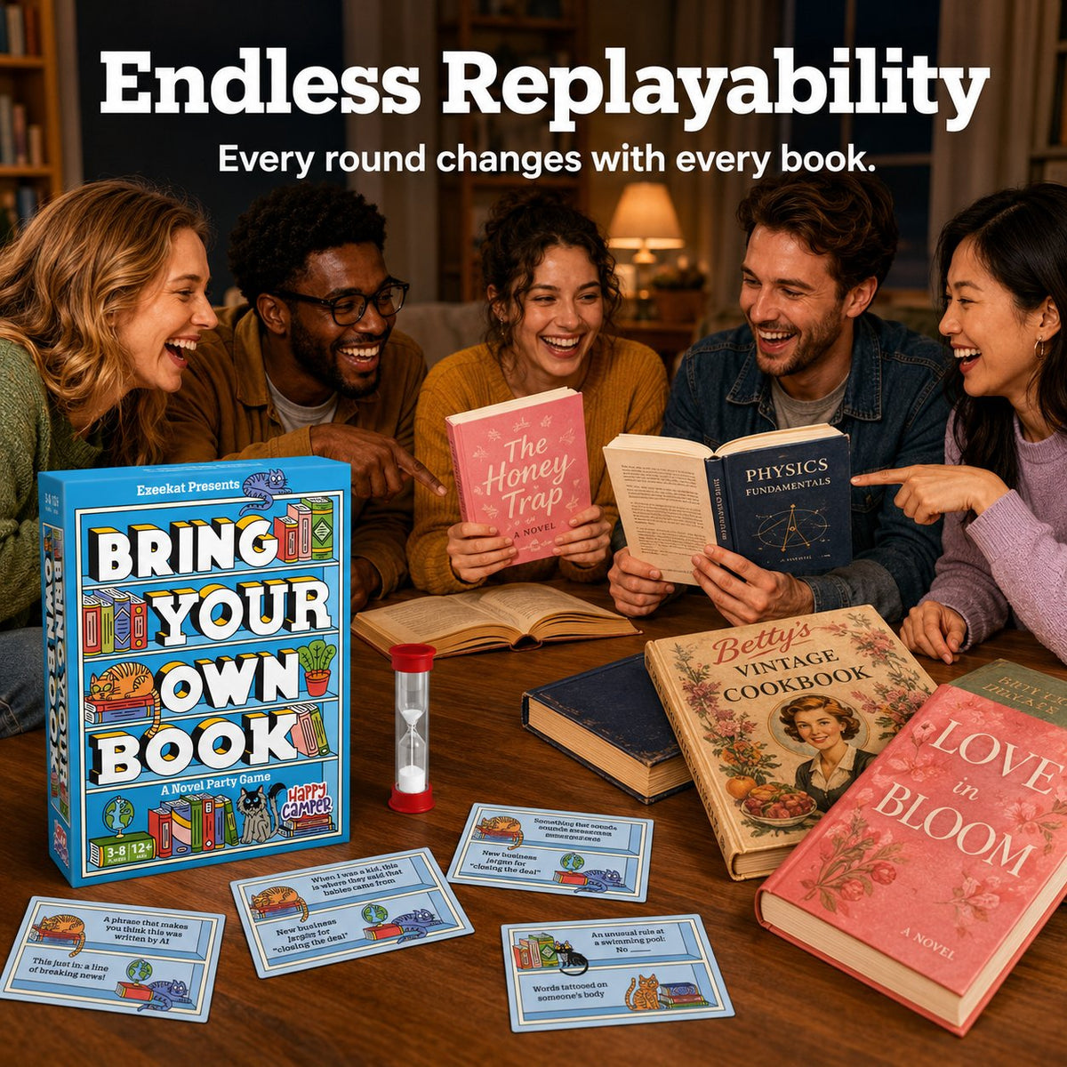 🔥Last Day 49% OFF - 📚🐱Bring Your Own Book: A Novel Party Game