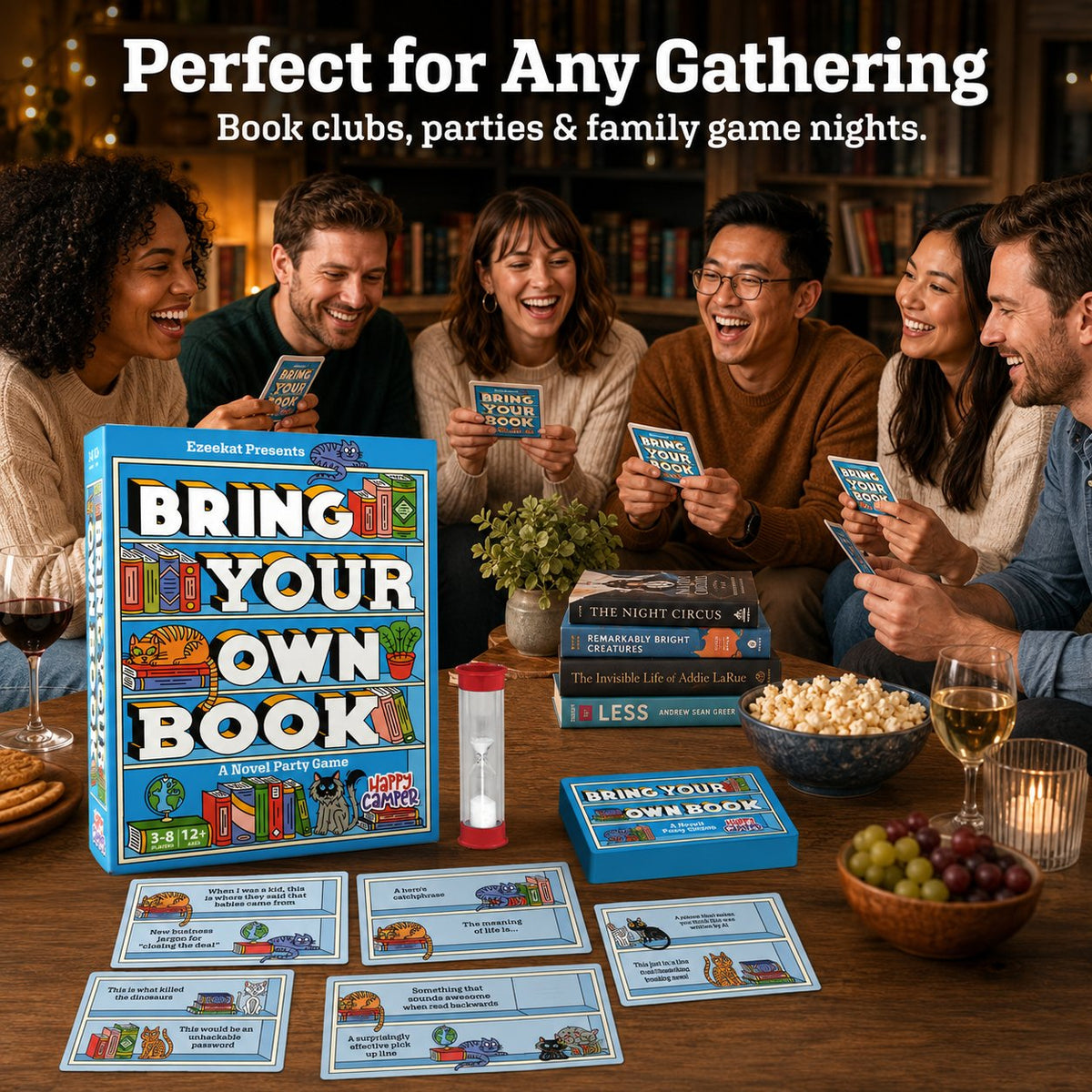 🔥Last Day 49% OFF - 📚🐱Bring Your Own Book: A Novel Party Game