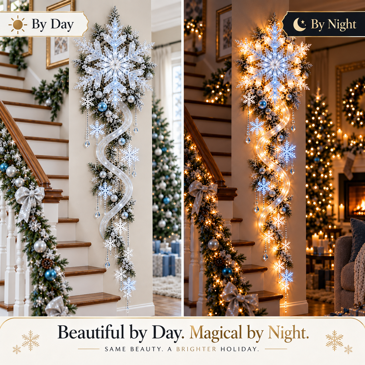 🔥70% OFF TADAY❄️ Giant Snowflake Blizzard Trail™- Let the Snowstorm Glow Indoors