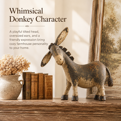 🔥Today 50% OFF🎁Rustic Donkey Figurine for Farmhouse Decor
