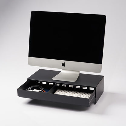Monitor Stand With Drawer - Steel