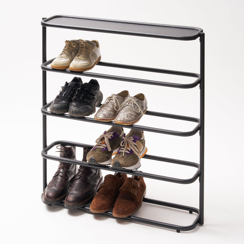 Obround Shoe Rack - Tall - Steel - Black
