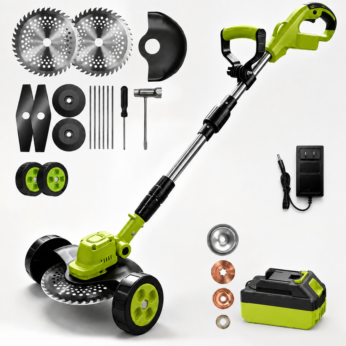 🌿Limited-time 50% OFF ⚡3-in-1 Cordless Lawn Mower – Lightweight Grass Trimmer & Edger with 2×21V Batteries🔋