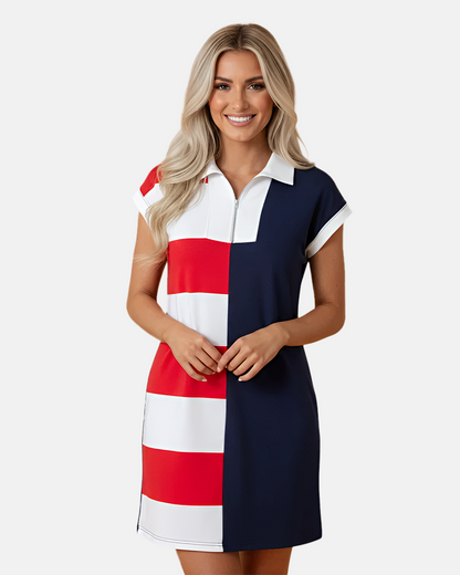 Women's Summer Striped Shift Mini Dress