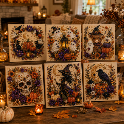 💥HOT SALE 50% OFF👻✨ Halloween Pearl Art DIY Kit – Turn Tiny Pearls into Spooky-Cute Magic