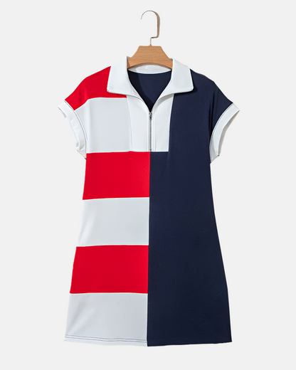 Women's Summer Striped Shift Mini Dress