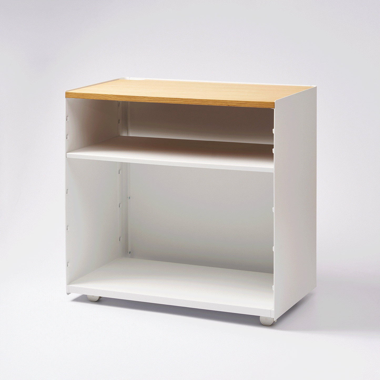 Mobile Hideaway Storage Cart (23" H) - Steel + Wood