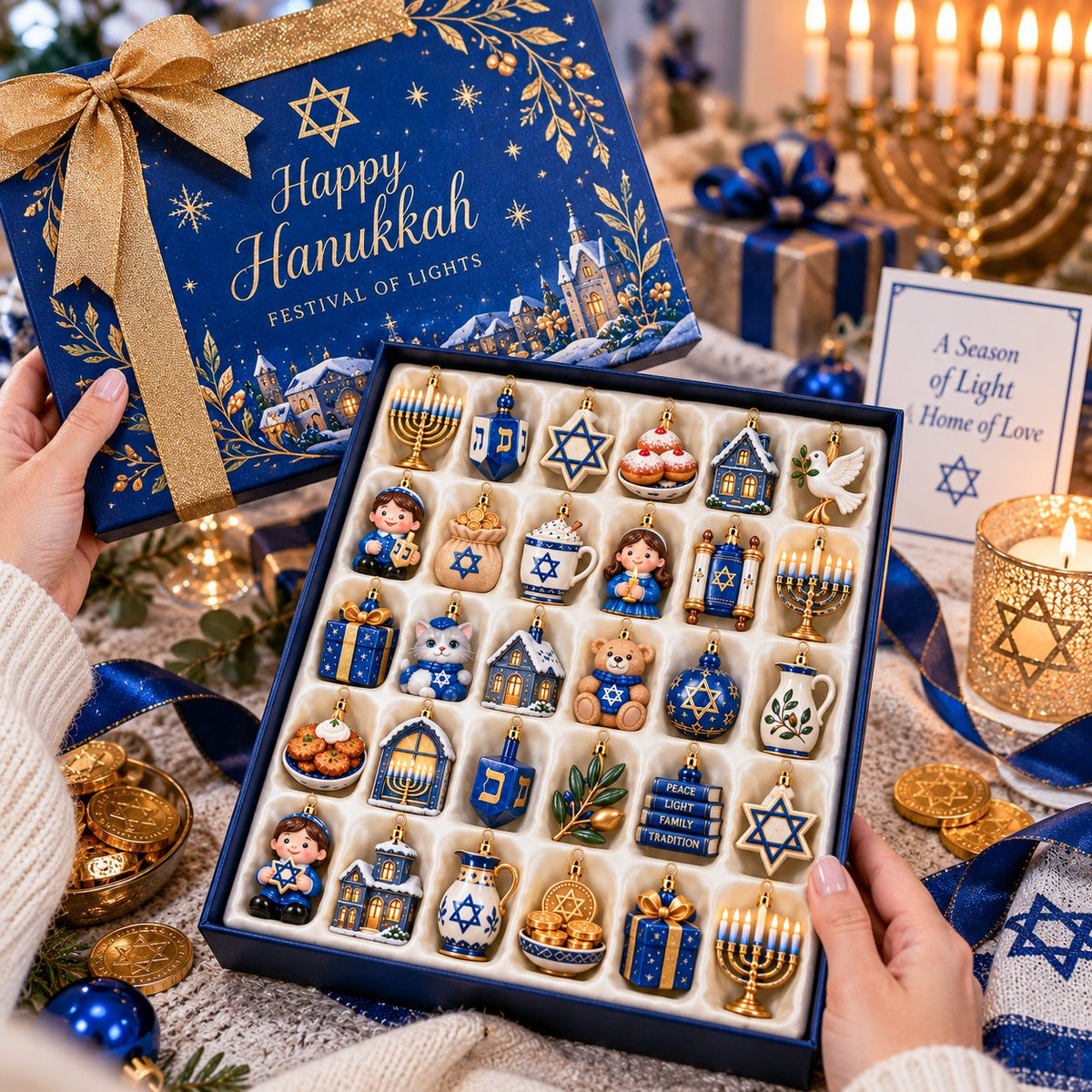 🕎 24 Little Ornament of Hanukkah Magic