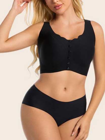 Plus Size Wireless Front-Close Comfort Jelly Bra