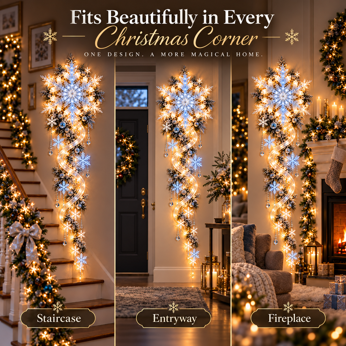 🔥70% OFF TADAY❄️ Giant Snowflake Blizzard Trail™- Let the Snowstorm Glow Indoors