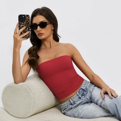 Women Sexy Tube Top Summer Going Out Double Lined Basic Tank Top