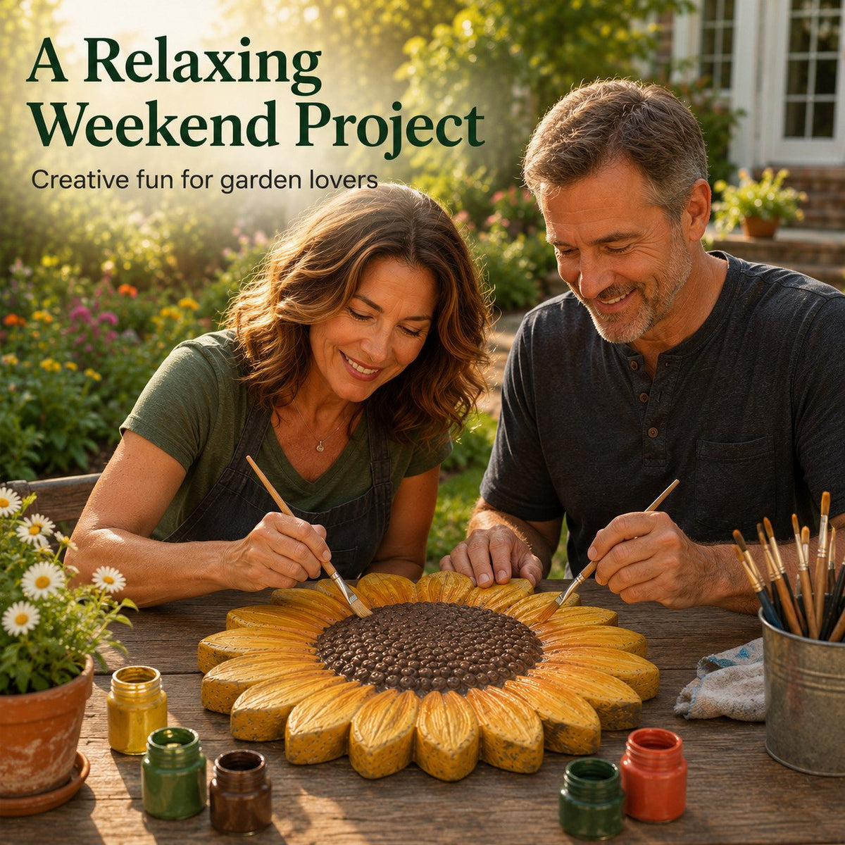 💥 LAST DAY 55% OFF - 🌻 Reusable Sunflower Stepping Stone Mold