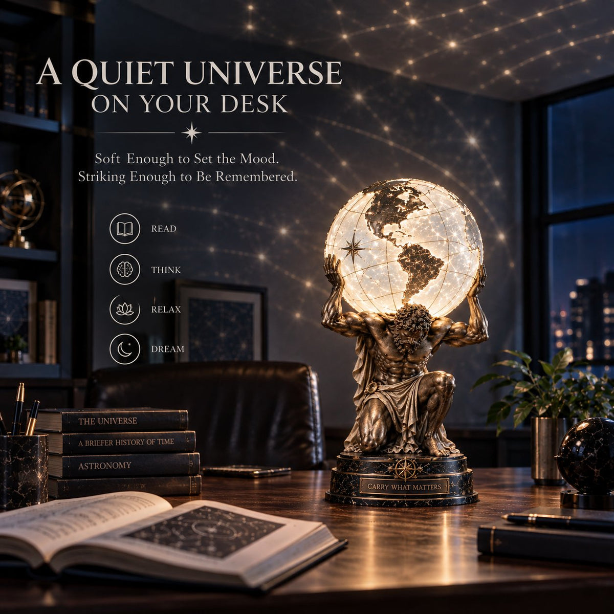 🔥LAST DAY 49% OFF-🌍 Atlas Illuminated World Sphere Lamp🌌