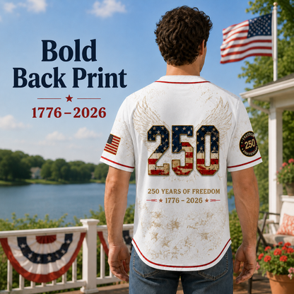 ⏰ Last Day 55% OFF 🇺🇸🦅 America 250th Anniversary Baseball Jersey – 1776–2026 Patriotic Freedom Shirt