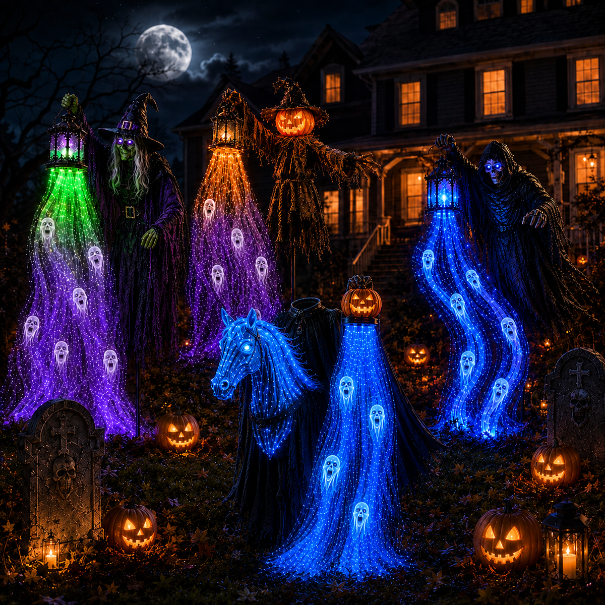 🔥 HOT SALE 50% OFF 🎁Animated Halloween Garden Light collection