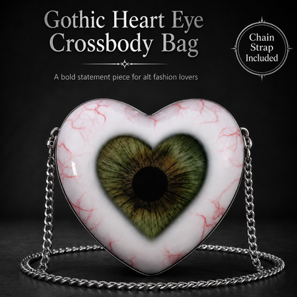 🖤Gothic Heart Eye Statement Crossbody Bag