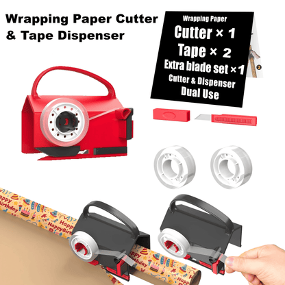 🔥HOT SALE 49% OFF - Wrapping Paper Cutter & Tape Dispenser