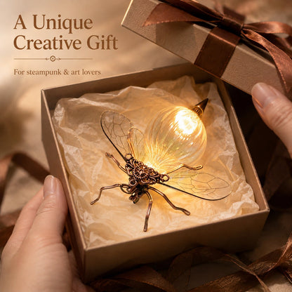 Steampunk Glowing Bee Brooch