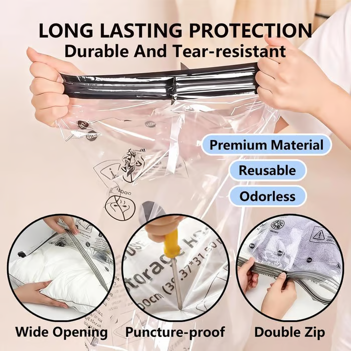 🔥LAST DAY 54% OFF - 🔥15-Pack Vacuum Storage Bags with Electric Pump