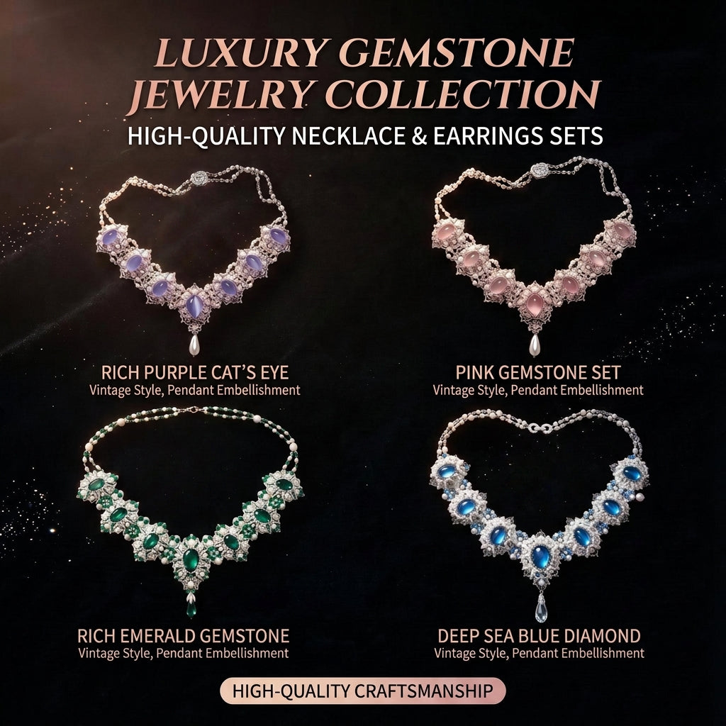 📿✨ Relaxing & Beginner-Friendly — Vintage-Inspired Necklace & Earrings DIY Kit