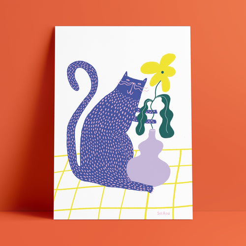 Print 21 "Gato azul"