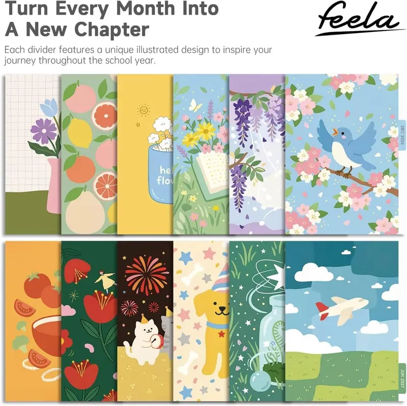 🧑‍🏫📔Shuttle Art Academic Year Planner | July 2026- June 2027, Growth Tree Design For School year