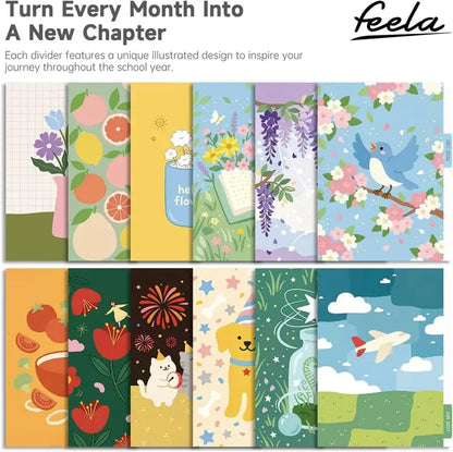 🧑‍🏫📔Shuttle Art Academic Year Planner | July 2026- June 2027, Growth Tree Design For School year