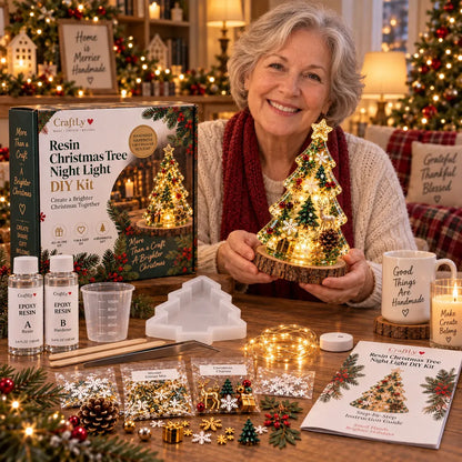 🎄 DIY Christmas Tree Night Light Kit — 💕 Step-by-Step Guide Included