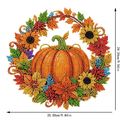 🔥Today 50% OFF 🎃 Fall Pumpkin Diamond Art Wreath – Cozy DIY Autumn Decor