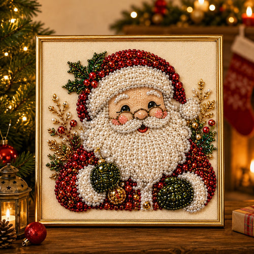 🧘Relaxing & Beginner-Friendly💎DIY Christmas Pearl Diamond Painting Art Kit With Frame(✨Crafted to be a beautiful future heirloom)