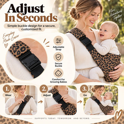 🐆Leopard Print Lightweight Baby Crossbody Carrier
