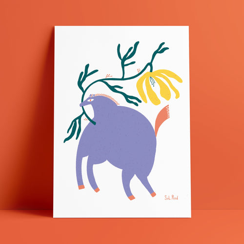 Print 28 "Caballo lila"