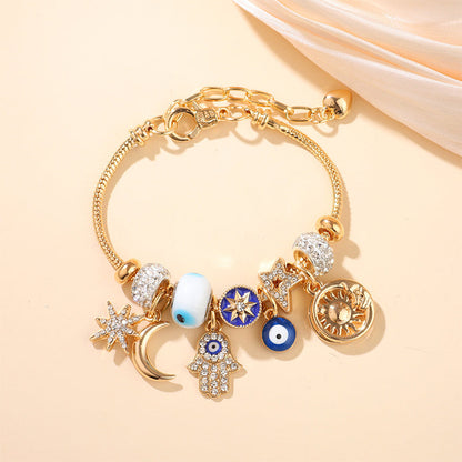 📢📢50% OFF !! ⏰Celestial Sun Moon Charm Bracelet
