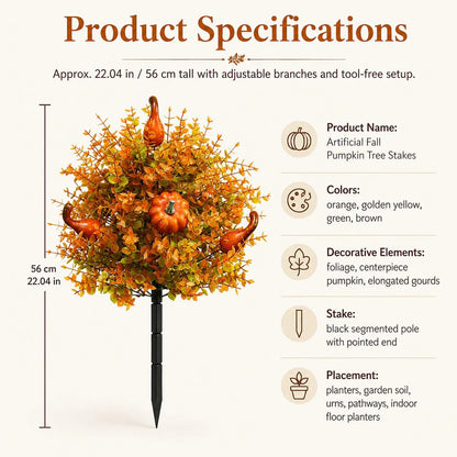 💥Limited stock for current seasonal styles 60% OFF-🍂Artificial Fall Pumpkin Tree Stakes– 🧡Full, Lush & Fade-Resistant