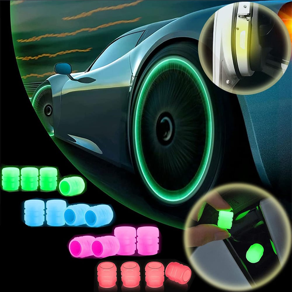 🔥LAST DAY 49% OFF🚗Glow-in-the-Dark Tire Valve Caps – Durable, Tool-Free, Fits Most Vehicles