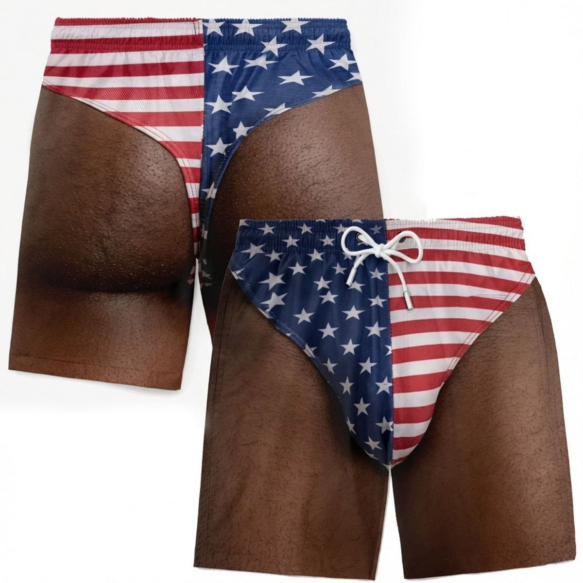 🔥 55% OFF –Custom Funny Patriotic Men’s Swim Trunks