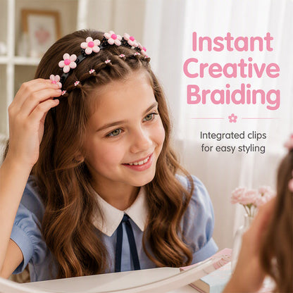 🎀No More Morning Battles Over Hair!-Cartoon Headband with Built-In Braid Clips for Girls | 13 Adorable Designs ✨