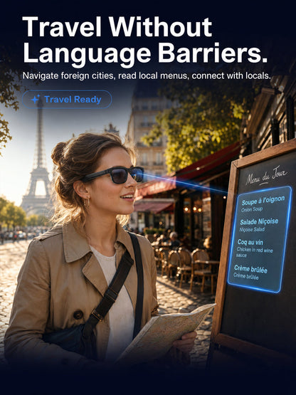 🔥👓AI Smart Glasses: 100% Offline Translation Zoom & Explore Smarter.