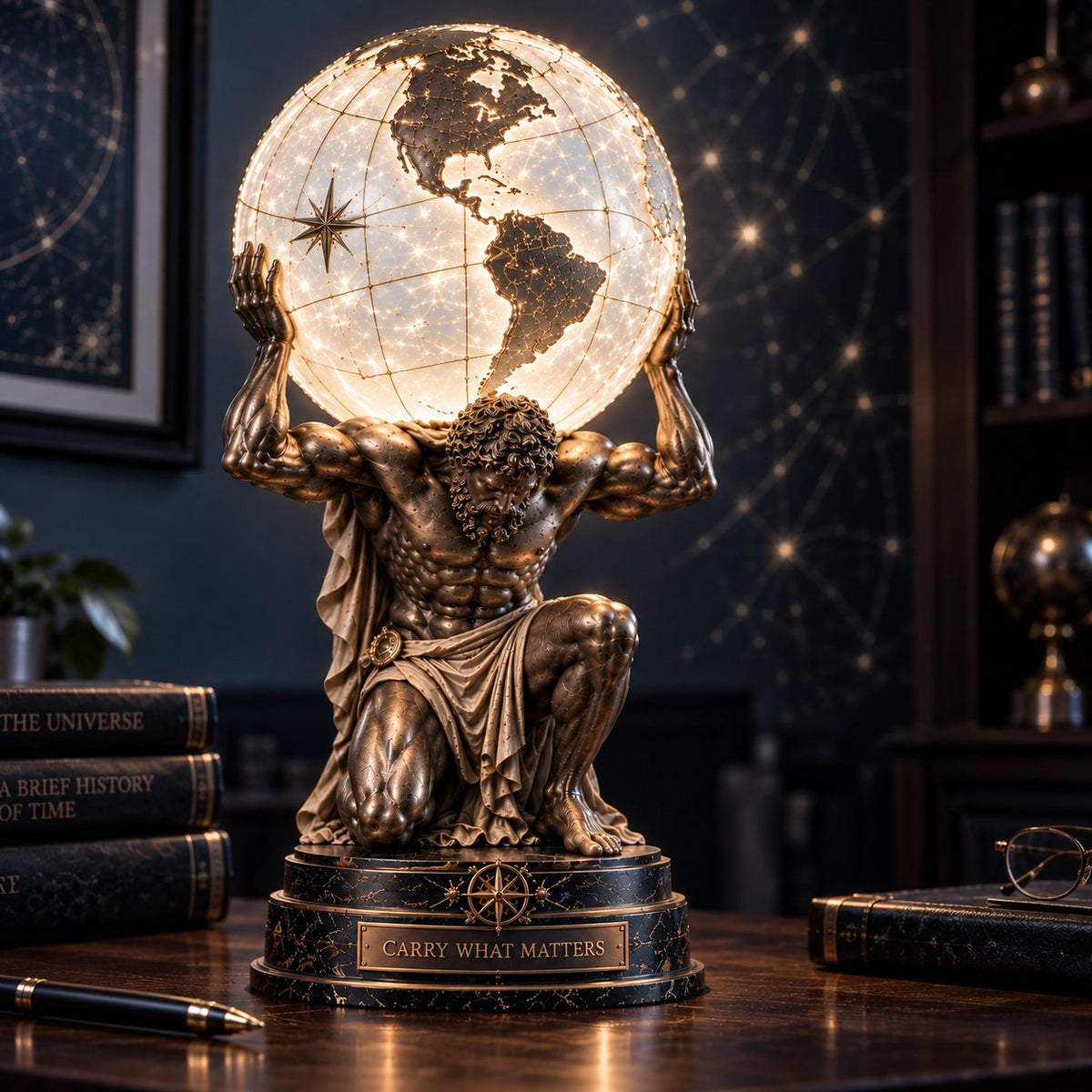 🔥LAST DAY 49% OFF-🌍 Atlas Illuminated World Sphere Lamp🌌