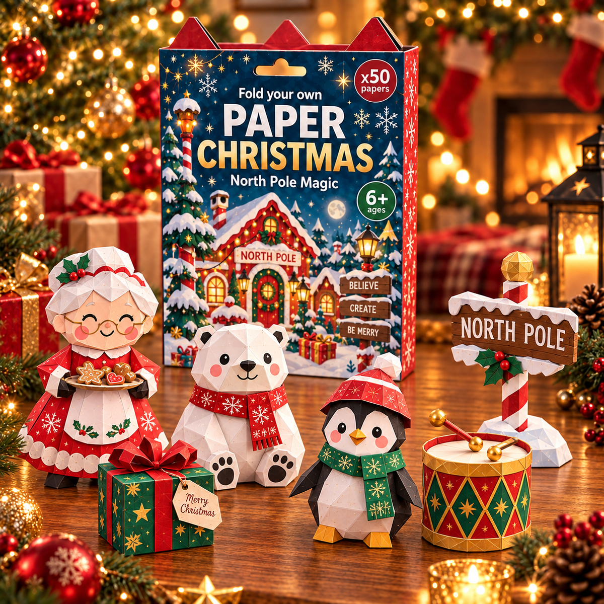 🧘Relaxing & Beginner-Friendly- 3D DIY Paper Christmas(💕Step-by-Step Guide Included)