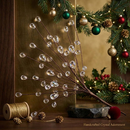 ✨ Crystal Beaded Christmas Tree Branch Picks – Instant Sparkle & Fuller Holiday Décor
