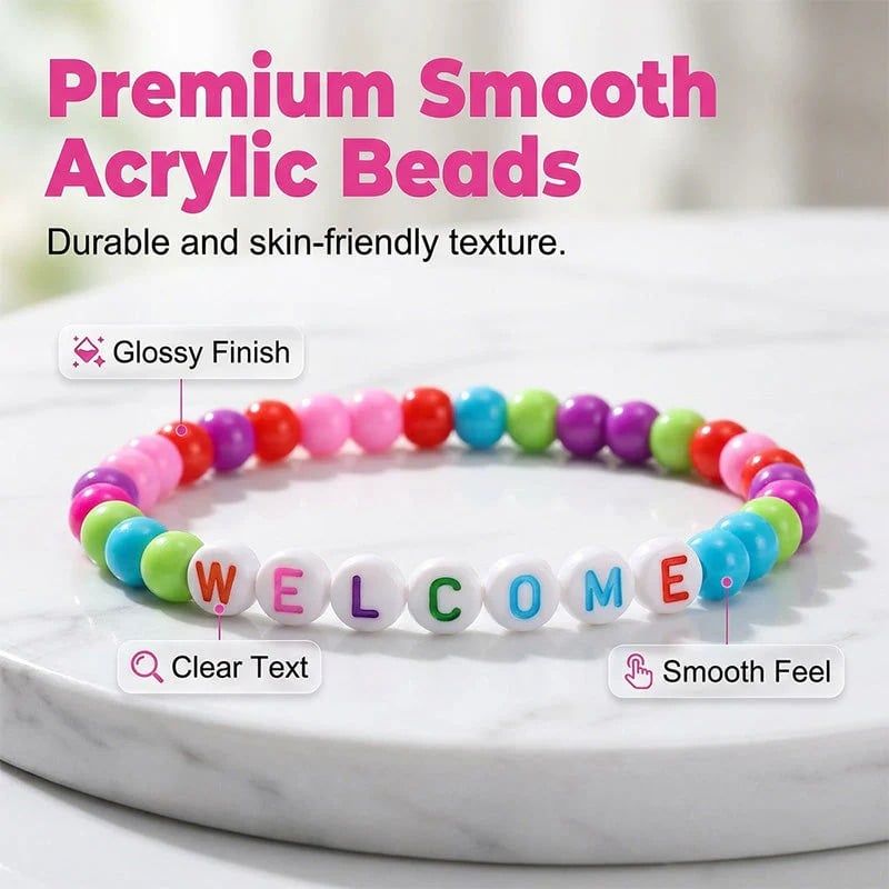 ✨🌈Pack of 25 Welcome Bead Bracelets - Strengthen Classroom Friendship & Spread Warm Kindness!